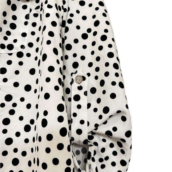 Notations Polka Dot Blouse Size Medium - Picture 3 of 7